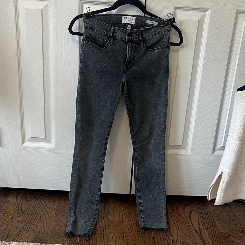 Frame Denim Women's Charcoal Skinny Jeans